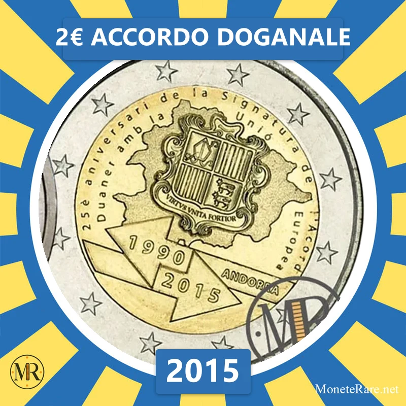 Andorra 2€ Accordo Doganale 2015 (Münzfoto)