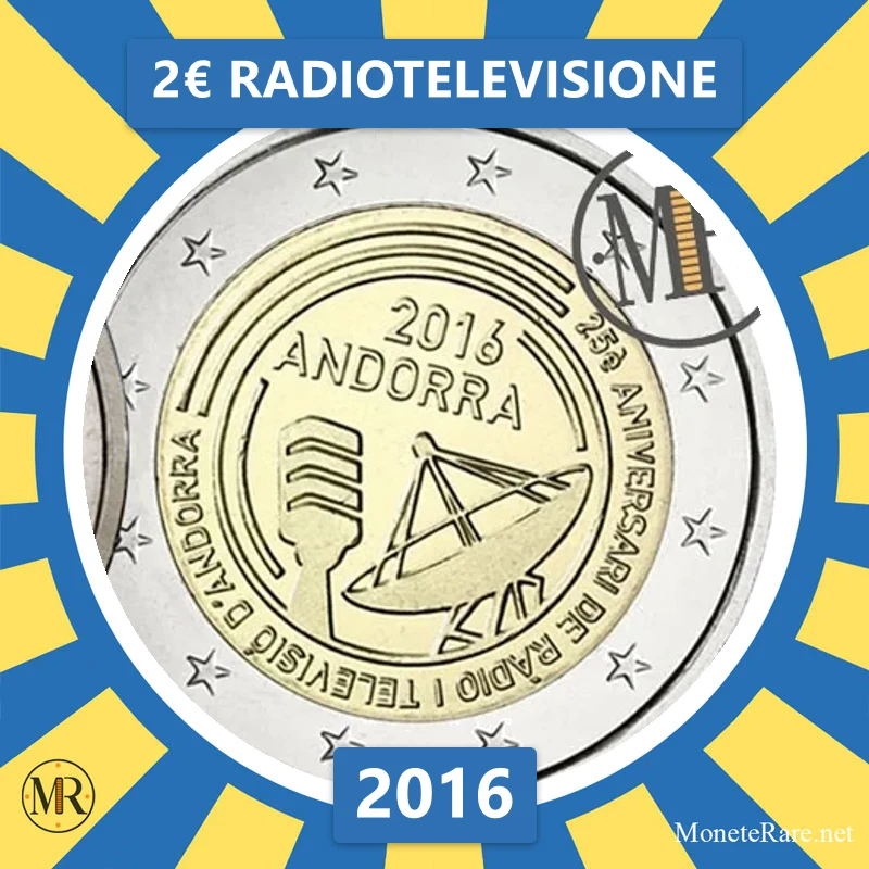Andorra 2€ Radiotelevisione 2016 (Münzfoto)