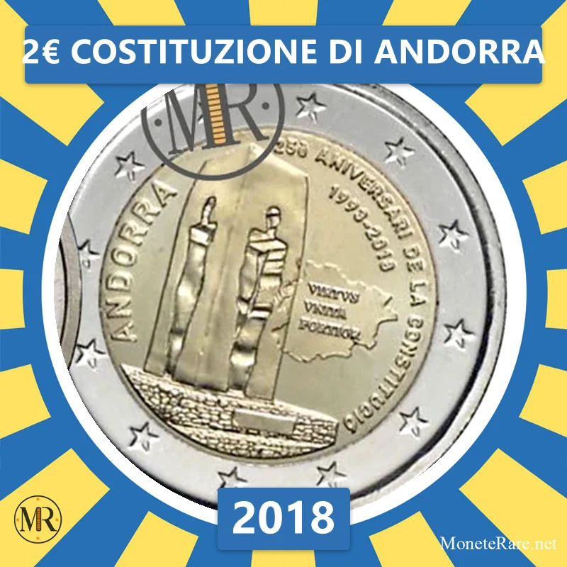 Andorra 2€ Verfassung von Andorra 2018 (Münzfoto)