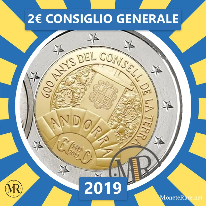 Andorra 2€ Consiglio Generale 2019 (Münzfoto)
