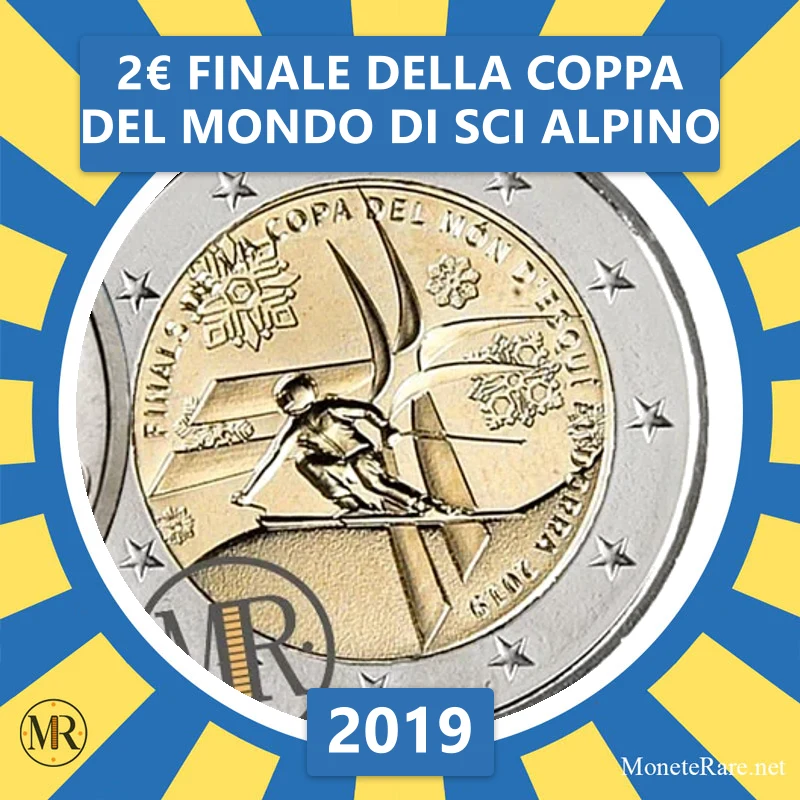 Andorra 2€ Finale der Alpinen Ski-Weltmeisterschaft 2019 (Münzfoto)