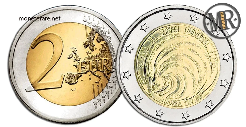 2 Euro Gedenkmünze Andorra 2020 Allgemeines Frauenwahlrecht