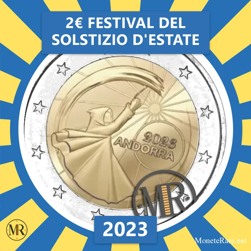 Andorra 2€ Sommer-Solstitium-Festival 2023 (Münzfoto)