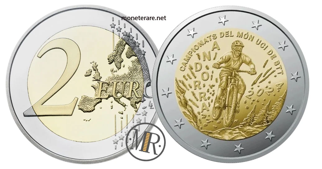 2-Euro-Gedenkmünze Andorra 2024 – UCI MTB-Weltmeisterschaft