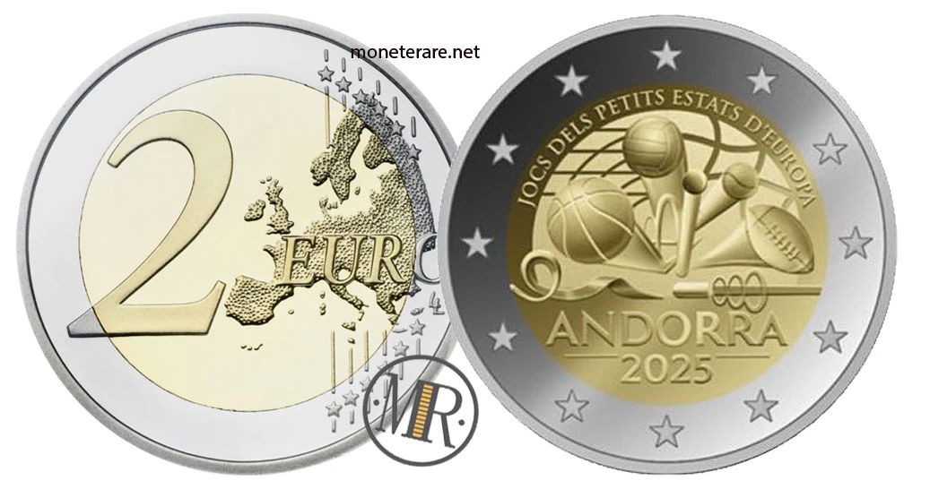Andorra 2-Euro-Gedenkmünze 2025 – Giochi dei piccoli stati d'Europa
