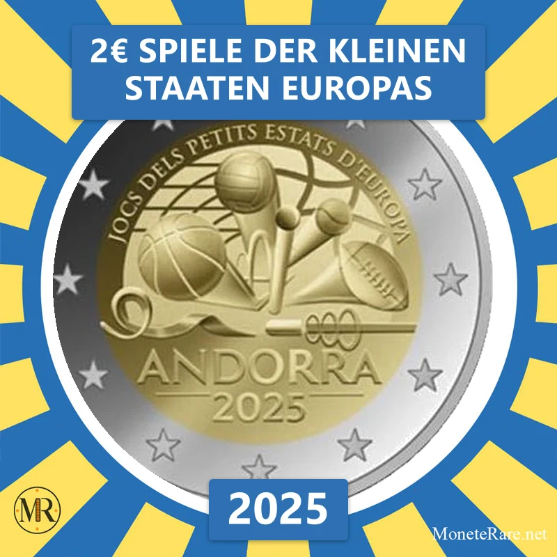 Andorra 2€ Spiele der kleinen Staaten Europas 2025 (Münzfoto)