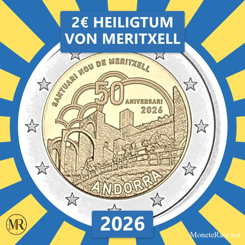 Andorra 2€ Heiligtum von Meritxell 2026 (Münzfoto)