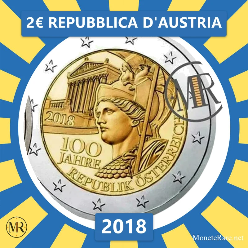Österreich 2€ Repubblica d'Austria 2018 (Münzfoto)