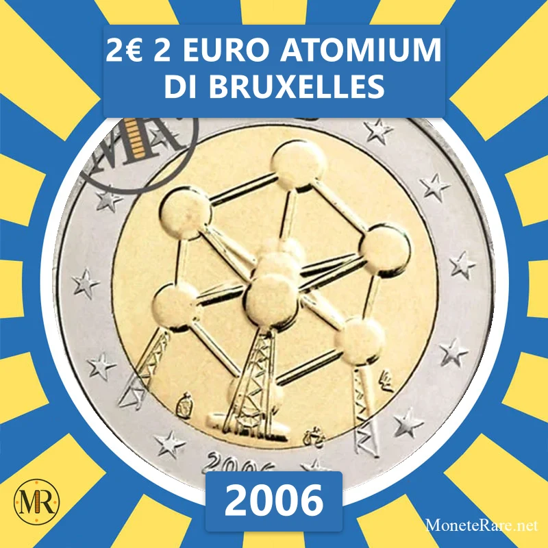Belgien 2€ 2 Euro Atomium di Bruxelles 2006 (Münzfoto)