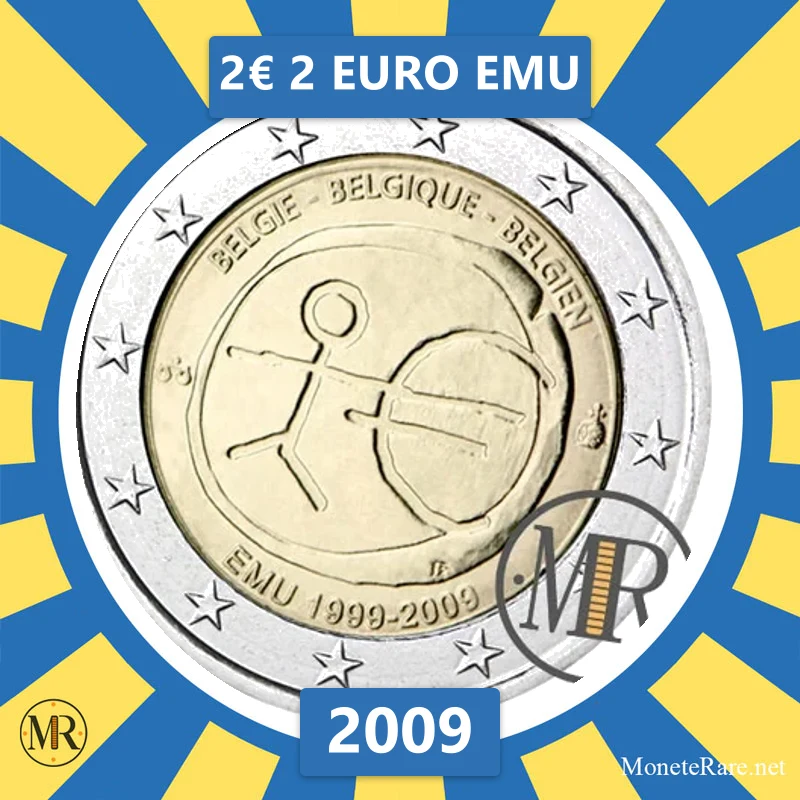 Belgien 2€ 2 Euro EMU 2009 (Münzfoto)