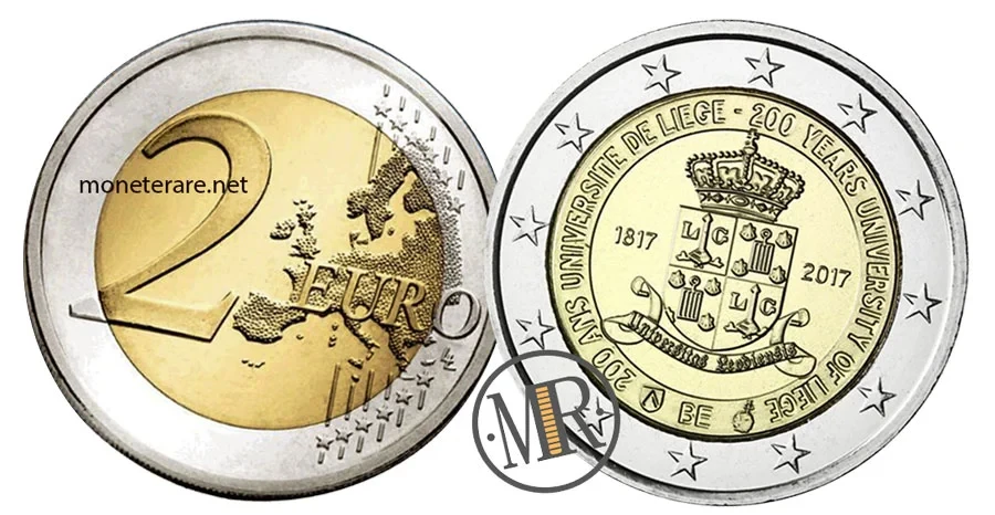 2-Euro-Gedenkmünze Belgien 2017 Universität Lüttich