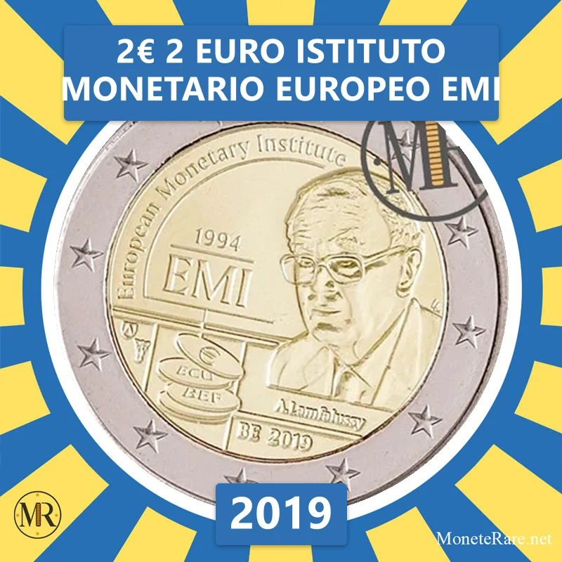 Belgien 2€ 2 Euro Europäische Währungsinstitut EMI 2019 (Münzfoto)