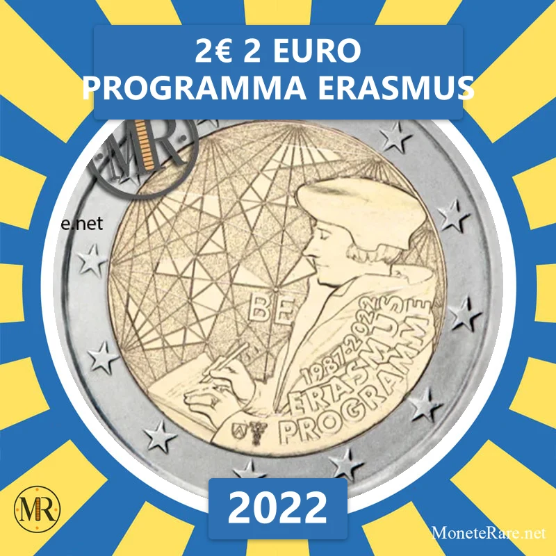 Belgien 2€ 2 Euro Erasmus-Programm 2022 (Münzfoto)