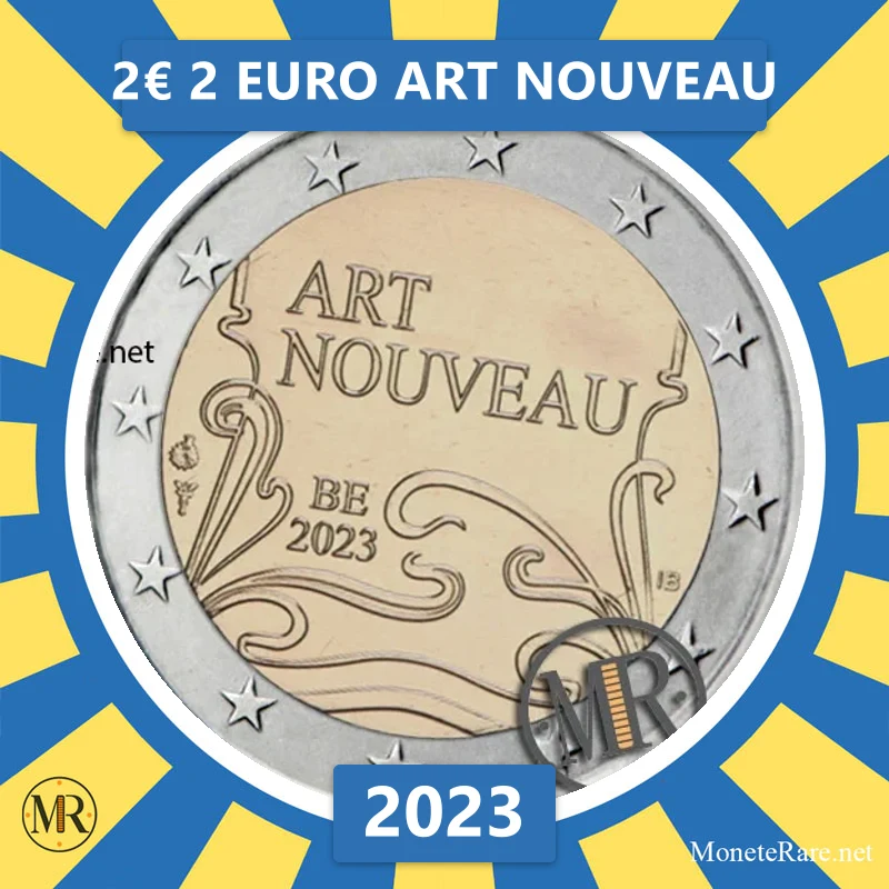 Belgien 2€ 2 Euro Art Nouveau 2023 (Münzfoto)