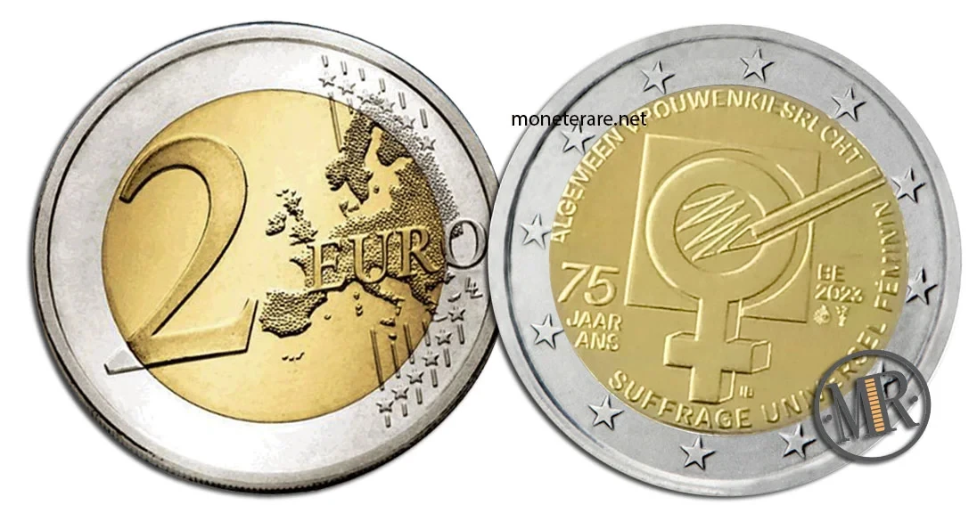2-Euro-Gedenkmünzen Belgien 2023 Frauenwahlrecht in Belgien