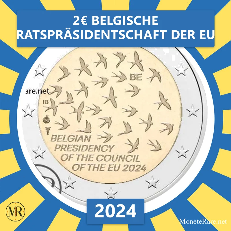 Belgien 2€ Belgische Ratspräsidentschaft der EU 2024 (Münzfoto)