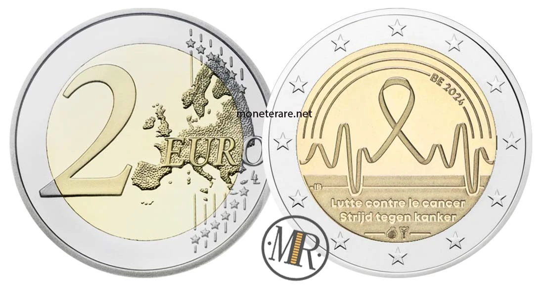 Belgien 2-Euro-Gedenkmünze 2024 – Kampf gegen den Krebs