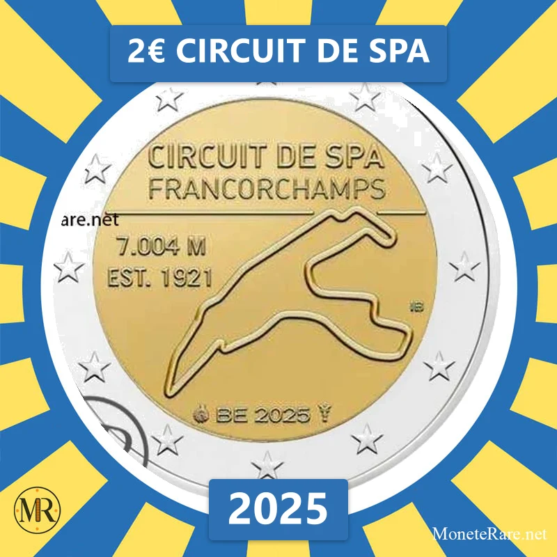 Belgien 2€ Circuit de Spa 2025 (Münzfoto)