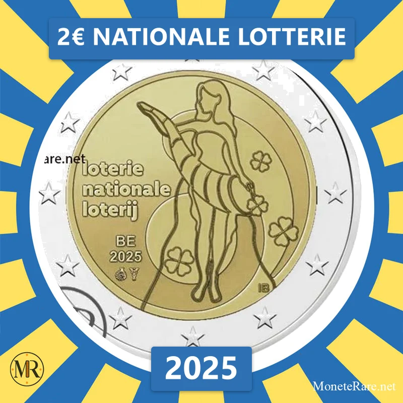 Belgien 2€ Nationale Lotterie 2025 (Münzfoto)
