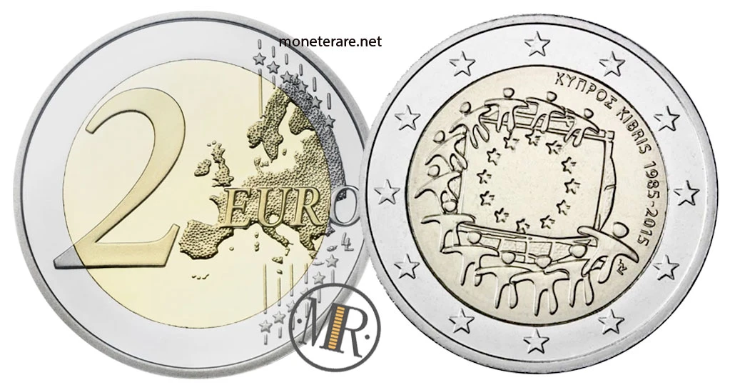 Zypern 2-Euro-Gedenkmünze 2015 – 30 Jahre Europaflagge