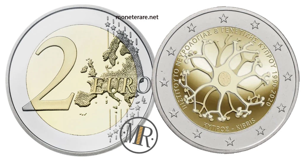 Zypern 2-Euro-Gedenkmünze 2020 – Institut für Neurologie und Genetik