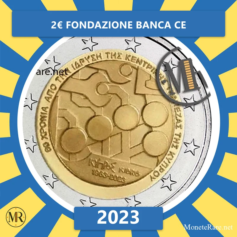 Zypern 2€ Zentralbank von Zypern 2023 (Münzfoto)
