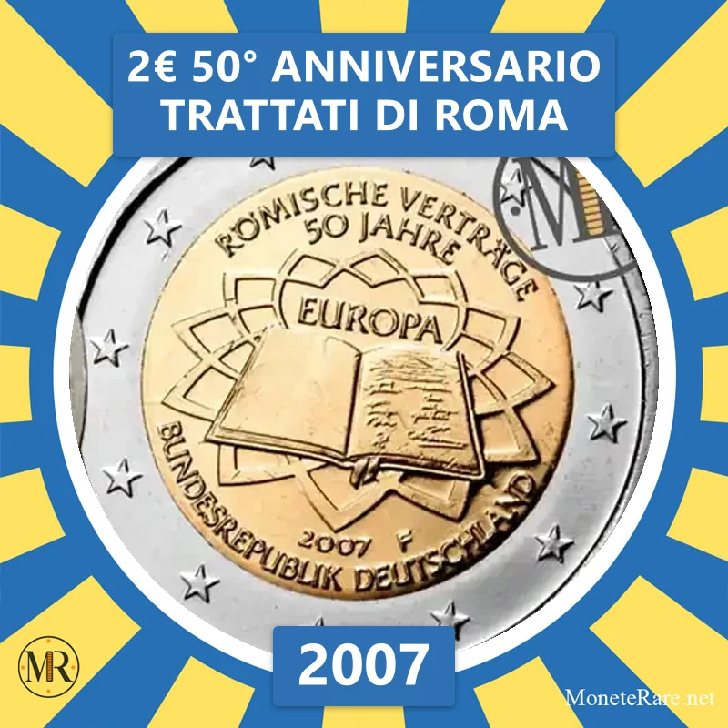 Estland 2€ 50. Jahrestag der Römischen Verträge 2007 (Münzfoto)