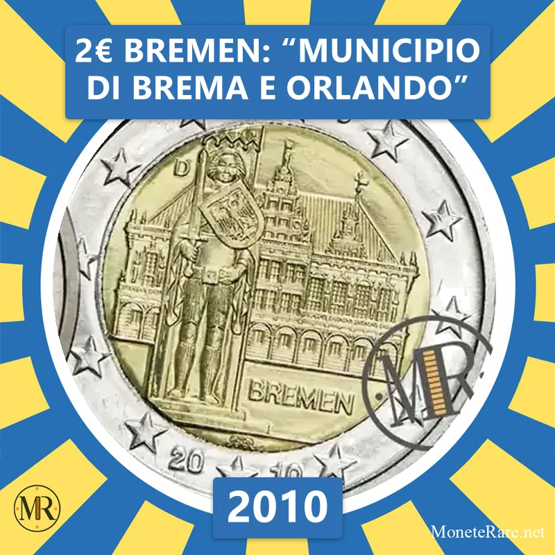 Estland 2€ Bremen: “Municipio di Brema e Orlando” 2010 (Münzfoto)