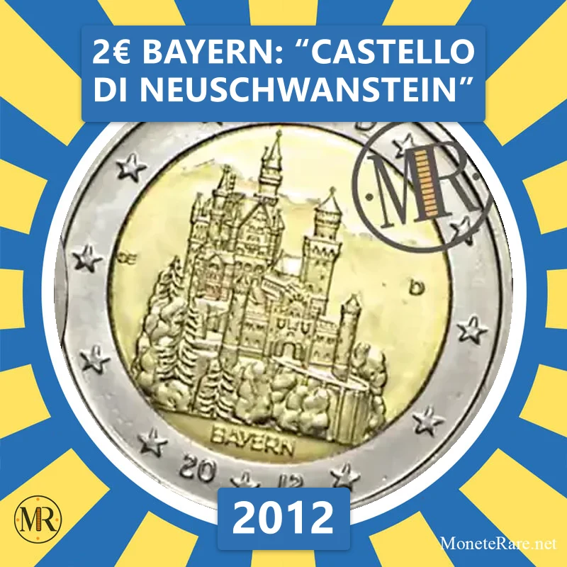 Estland 2€ Bayern: „Schloss Neuschwanstein“ 2012 (Münzfoto)
