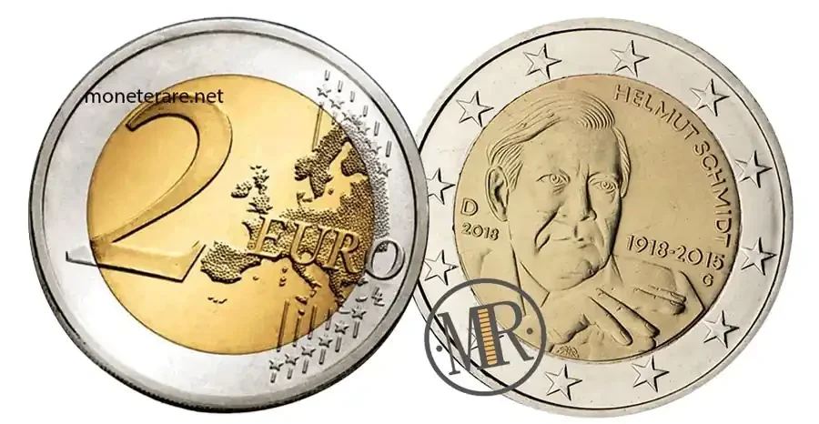 2-Euro-Gedenkmünze Deutschland 2018 Helmut Schmidt
