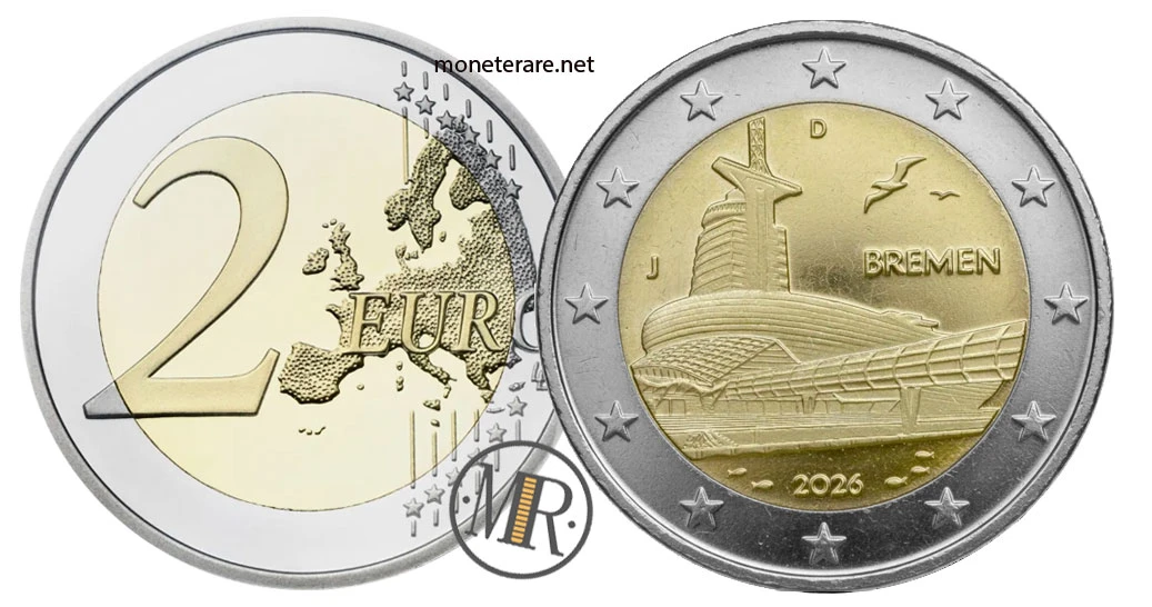 Deutschland 2-Euro-Gedenkmünze 2026 – Bremen — Klimahaus Bremerhaven