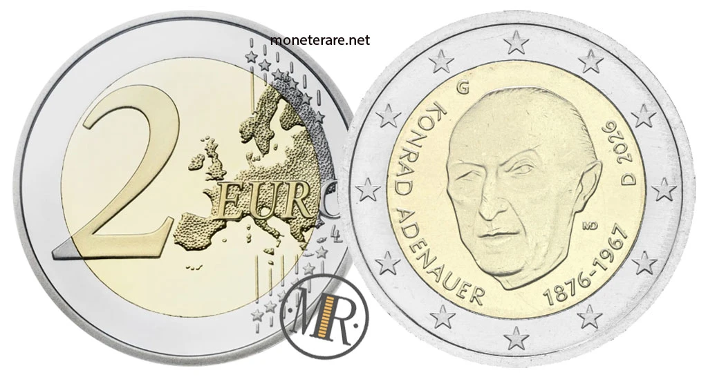 Deutschland 2-Euro-Gedenkmünze 2026 – Konrad Adenauer