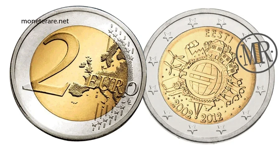 Estland 2-Euro-Gedenkmünze 2012 – 10 Jahre Euro