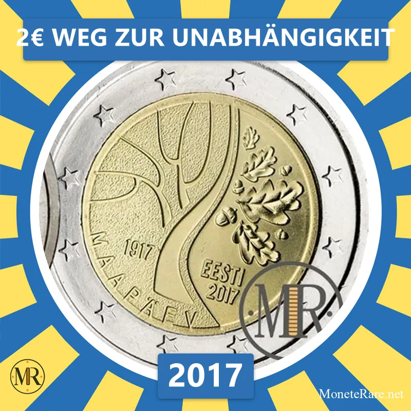 Estland 2€ Weg zur Unabhängigkeit 2017 (Münzfoto)