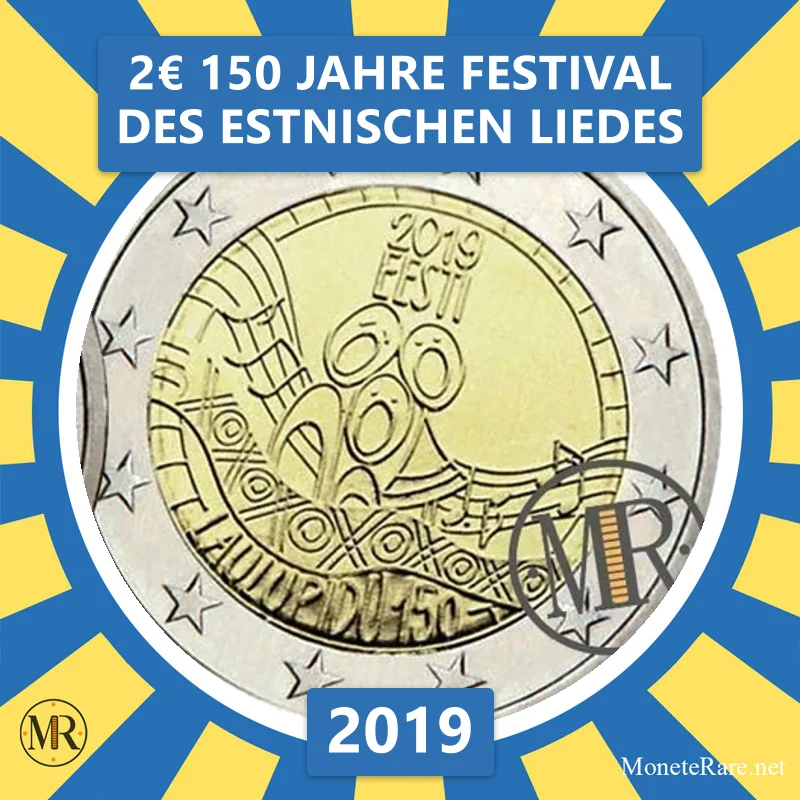 Estland 2€ 150 Jahre Festival des Estnischen Liedes 2019 (Münzfoto)