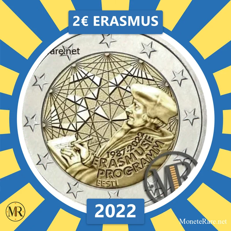 Estland 2€ Erasmus 2022 (Münzfoto)
