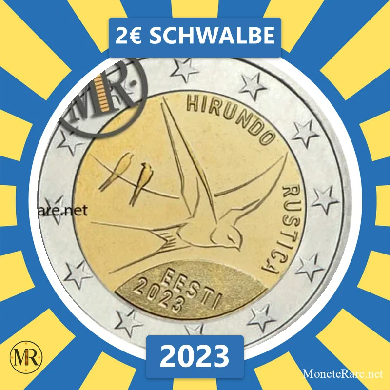Estland 2€ Schwalbe 2023 (Münzfoto)