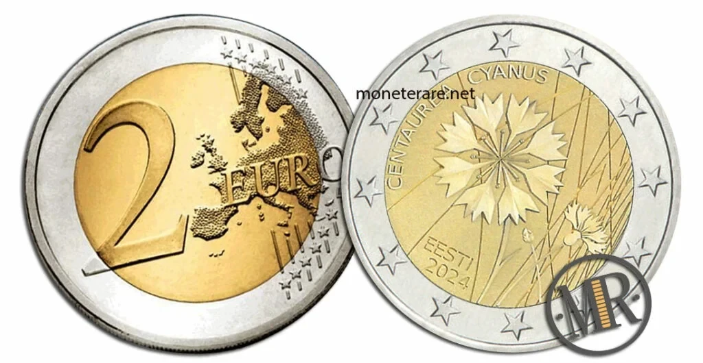 Estland 2-Euro-Gedenkmünze 2024 – Kornblume