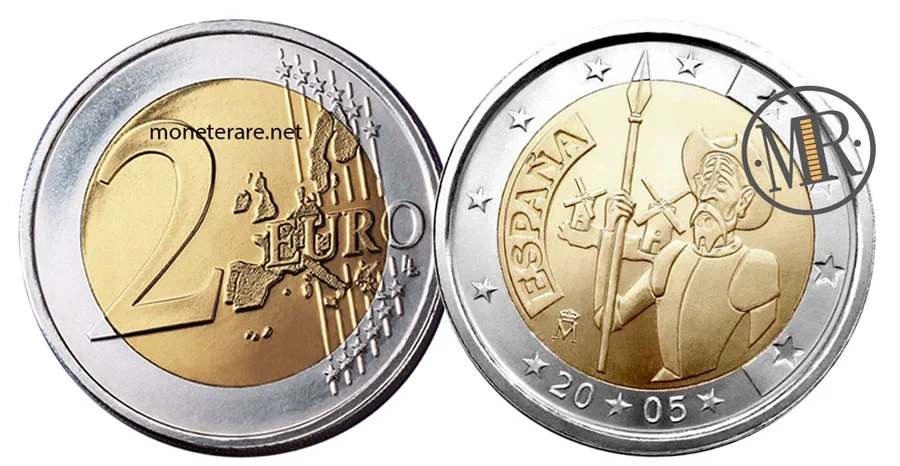 2 Euro Gedenkmünze Spanien 2004 Don Quijote