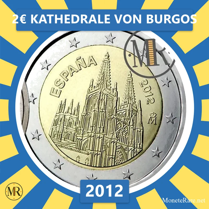 Estland 2€ Kathedrale von Burgos 2012 (Münzfoto)