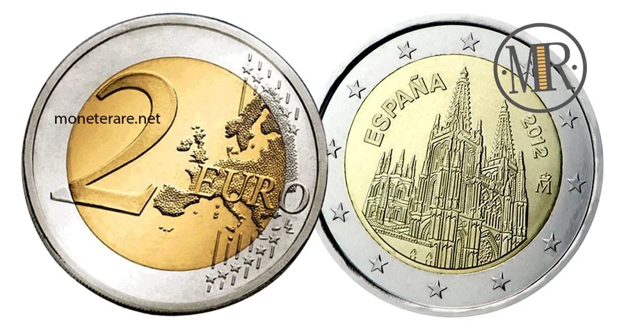 2 Euro Commemorativi Spagna 2012 Cattedrale di Burgos Patrimonio dell