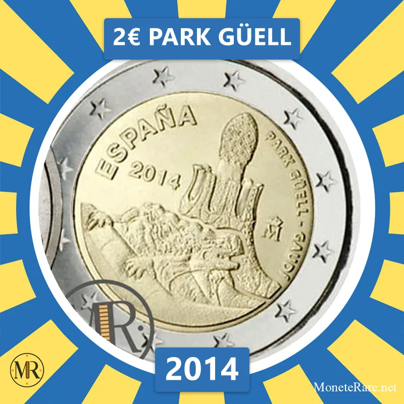 Estland 2€ Park Güell 2014 (Münzfoto)