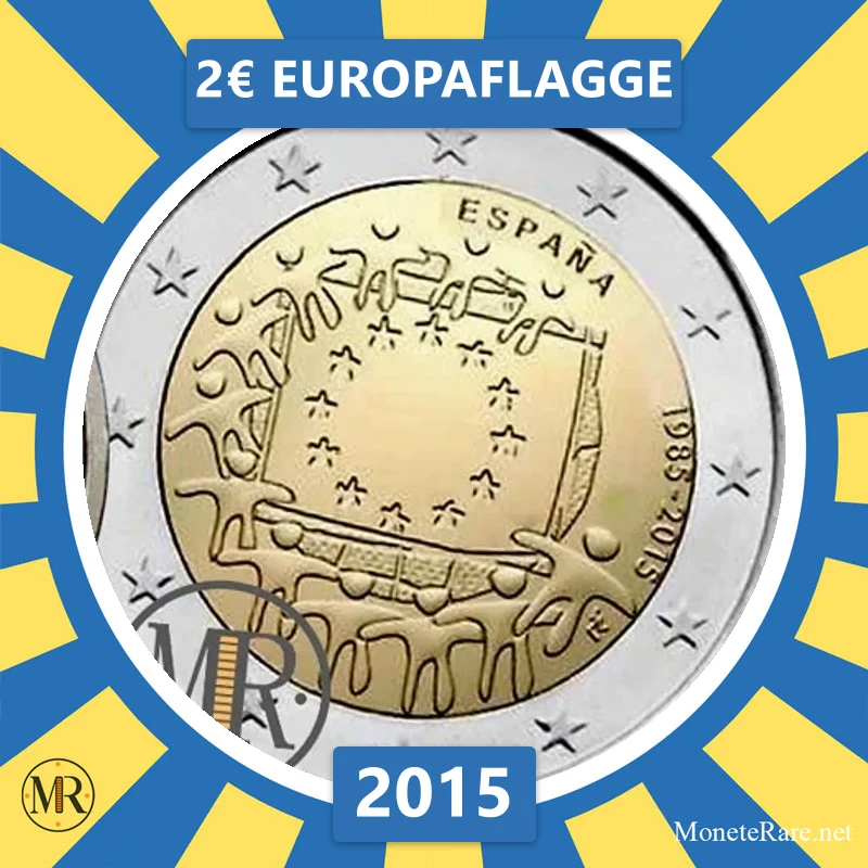 Estland 2€ Europaflagge 2015 (Münzfoto)