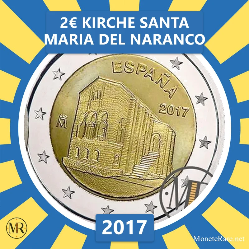 Estland 2€ Kirche Santa Maria del Naranco 2017 (Münzfoto)
