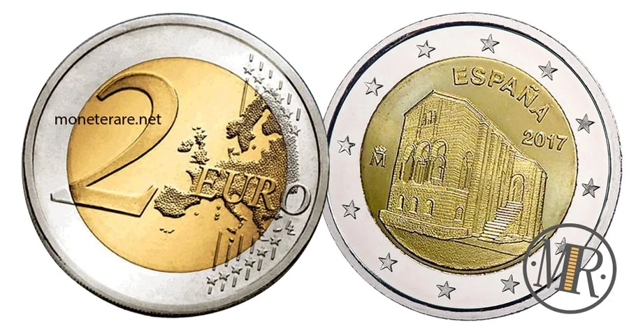 2 Euro Spagna 2017 Commemorativi Chiesa di Santa Maria del Naranco