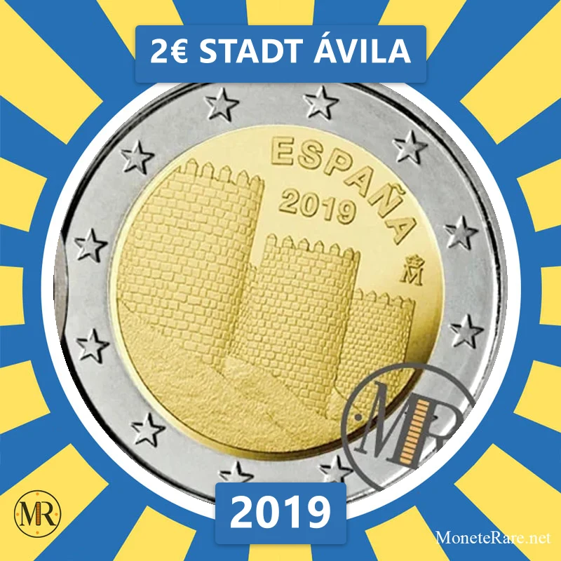 Estland 2€ Stadt Ávila 2019 (Münzfoto)