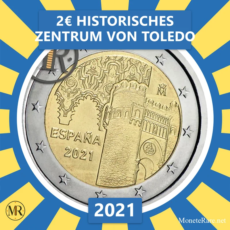 Estland 2€ Historisches Zentrum von Toledo 2021 (Münzfoto)