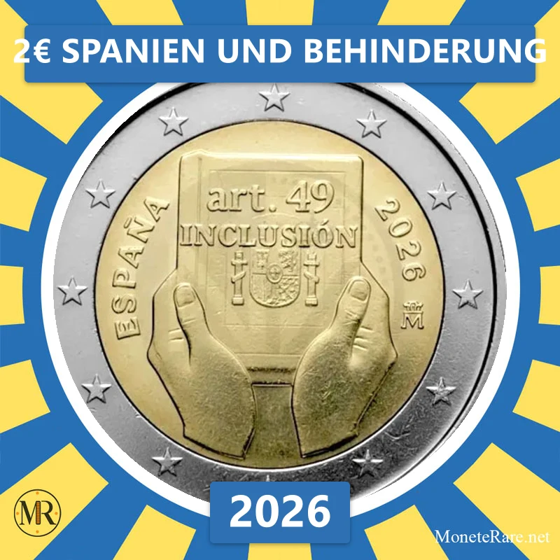 Estland 2€ Spanien und Behinderung 2026 Estland 2€ Spanien und Behinderung 2026 (Münzfoto)