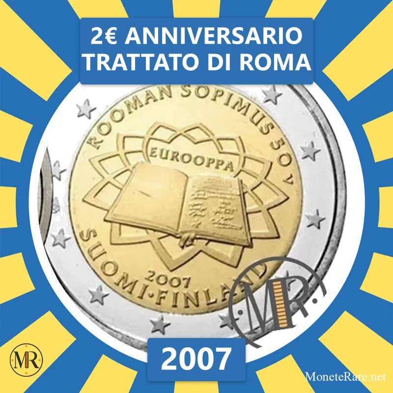 Finnland 2€ Jubiläum des Römischen Vertrags 2007 (Münzfoto)