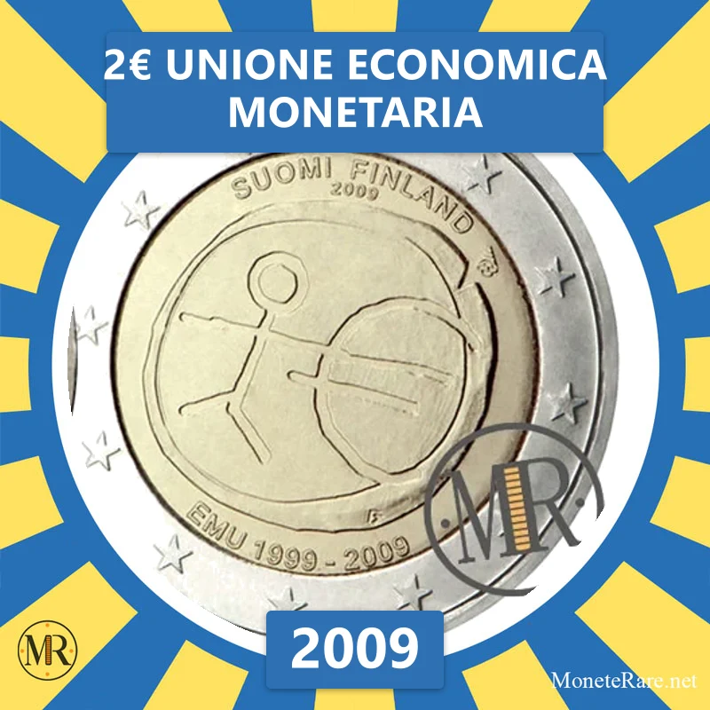 Finnland 2€ Währungsunion 2009 (Münzfoto)